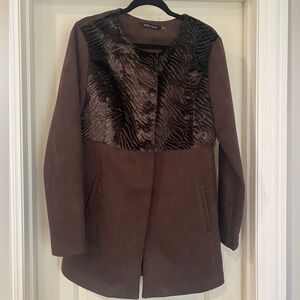 Ivanka Trump Brown Jacket with Textured Design